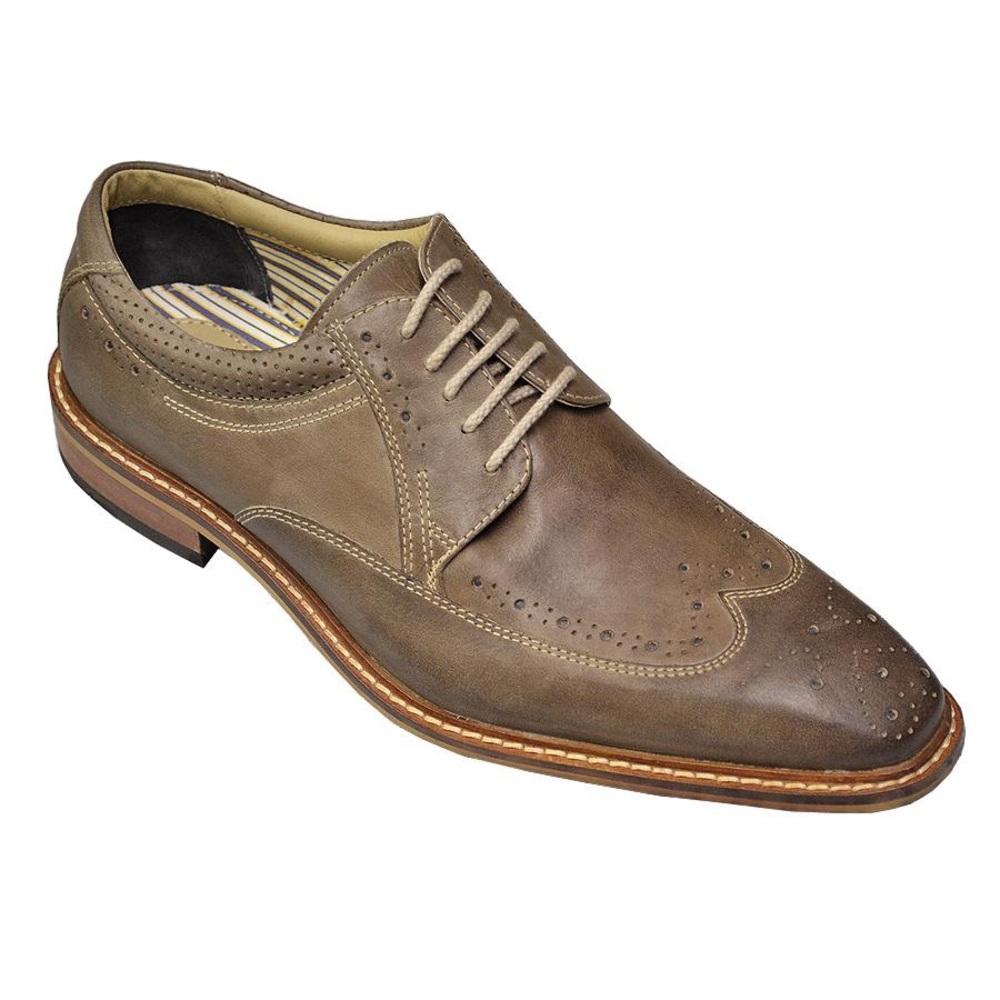 Wingtip brogue Oxford dress shoes